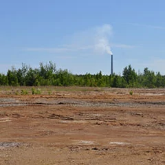 Land being reclaimed